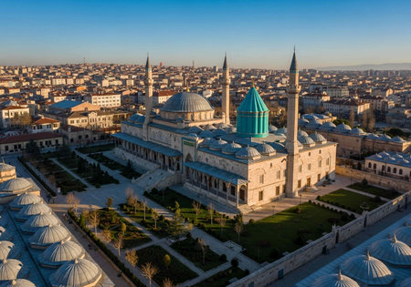 Aerial view of Suleymaniye Mosque in Istanbul, Turkeyの写真素材