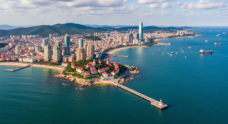 Aerial view of the city of Batumi, Adjara region, Georgiaの写真素材