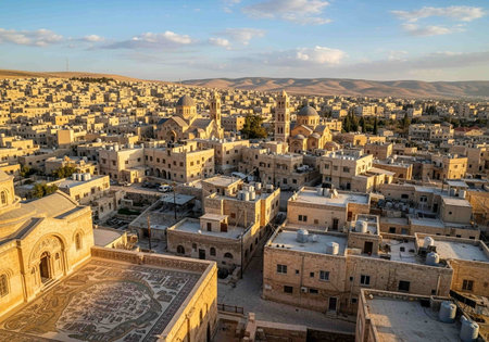 Panoramic view of the Old City of Jerusalem, Israel.の写真素材