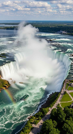 Aerial view of the American Falls.の写真素材