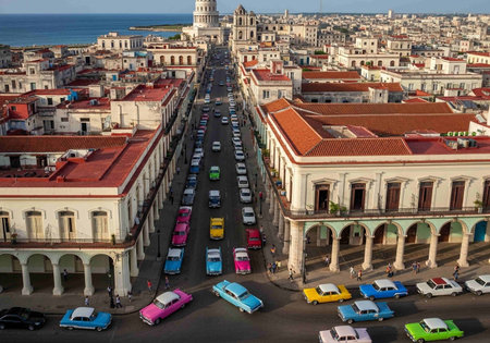 Aerial view of Havana, Cuba.の写真素材
