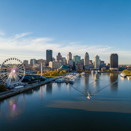 Aerial view of the city of Pittsburgh, Pennsylvania, USA.の写真素材