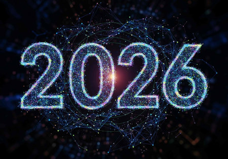 new year and happy new year concept. 3D Renderingの写真素材