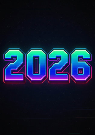 Colorful neon numbers.の写真素材