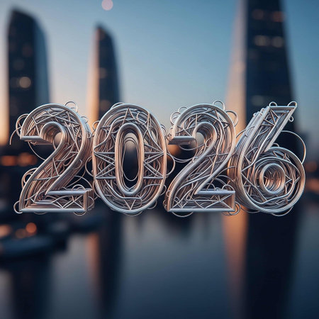 New Year. 3D illustration. New Year in the city.の写真素材