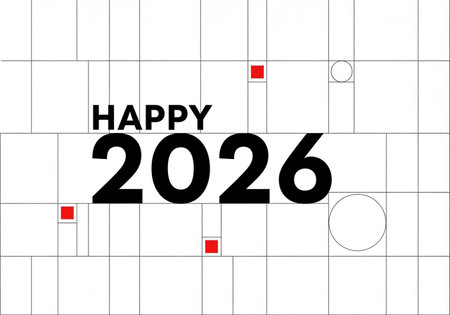 Happy new year text design on white background. Happy new year.の写真素材