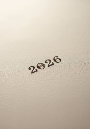 2026 written on a white paper. Close up.の写真素材