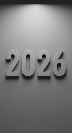 3D Illustration, black text on gray backgroundの写真素材