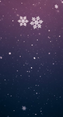 Snowflakes on a dark blue background. Christmas and New Year concept.の写真素材