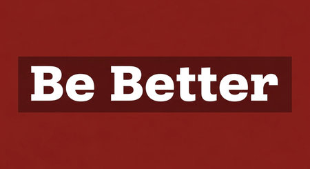 Be Better. Motivational quote on red background. Inspirational typography.の写真素材
