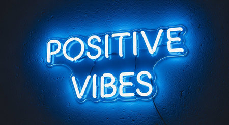 Word writing text Positive Vibes. Business photo showcasing Positive vibes is a positive attitude to lifeの写真素材