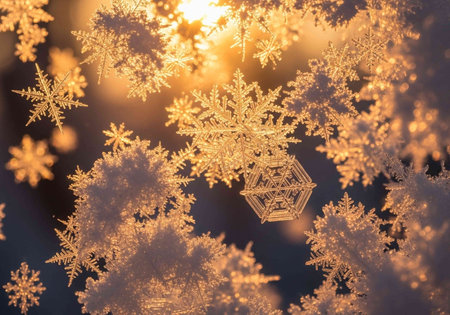 Snowflakes background. Snowflakes background. Christmas background.の写真素材