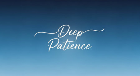 Happy Patience. Inspirational quote. Typography background.の写真素材
