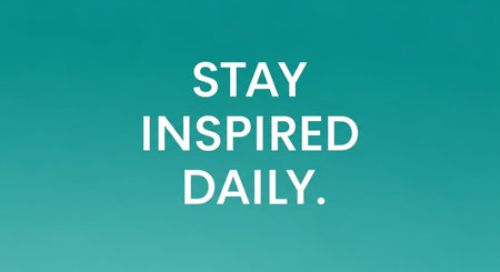 Stay Inspired Day lettering on blue background. Inspirational motivational quote.の写真素材