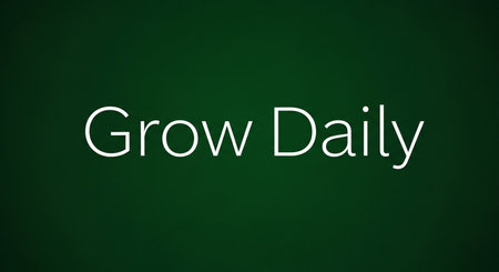 Grow Daily text written on a green chalkboard. Business conceptの写真素材