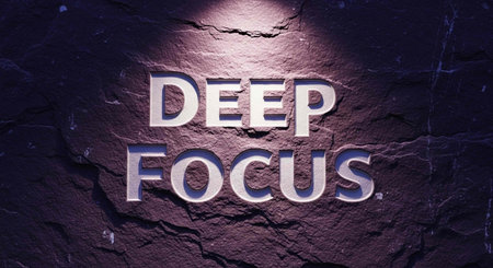 Deep Focus Sign on Old Brick Wall. Horizontal Image Compositionの写真素材