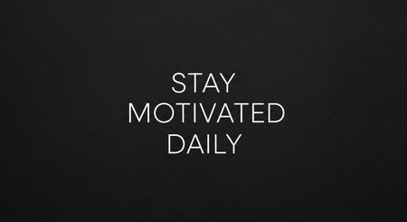 Stay Motivated Day text on black leather texture background with copy spaceの写真素材