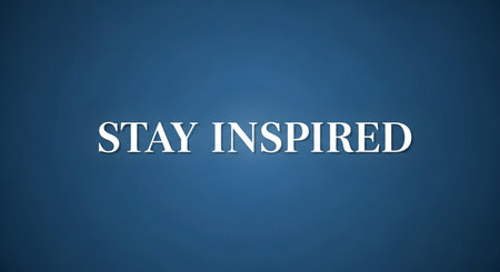 Stay Inspired written on a blue background. Motivational concept.の写真素材