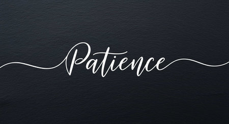 patience - hand lettering, calligraphy vector illustration.の写真素材