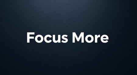 Focus more text on black background, business motivational quotes, top viewの写真素材