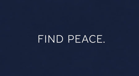 find peace word on blue paper background with copy space for text or imageの写真素材