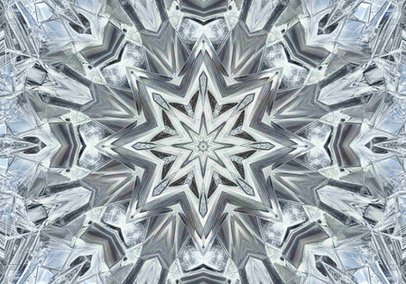 Abstract kaleidoscope background. Beautiful multicolor kaleidoscope texture. Unique kaleidoscope design.の写真素材