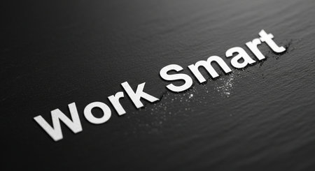 Work SMART text on black background. Work SMART business concept.の写真素材