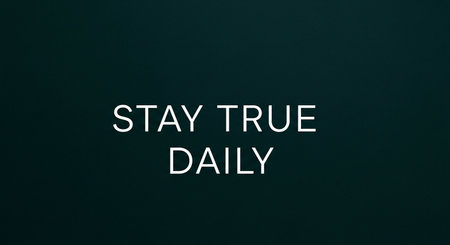 Stay True Day written on a blackboard with copyspace.の写真素材