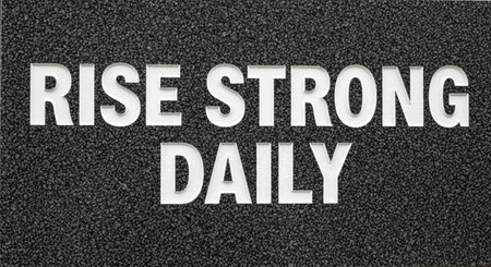 Rise your day words on a black background. 3D renderingの写真素材