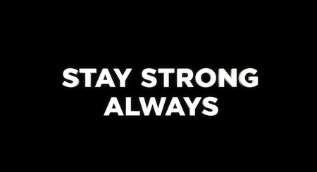 Stay Strong Allowed text on a black background.の写真素材