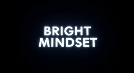 Bright Mindset neon sign on black background. 3D renderingの写真素材