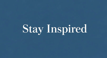Stay Inspired text on blue background. Motivational and inspirational quote.の写真素材