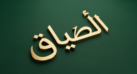 Ramadan Kareem, Arabic calligraphy on green background.の写真素材
