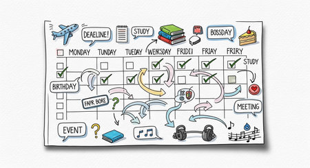 Conceptual hand drawn doodle of education and school items