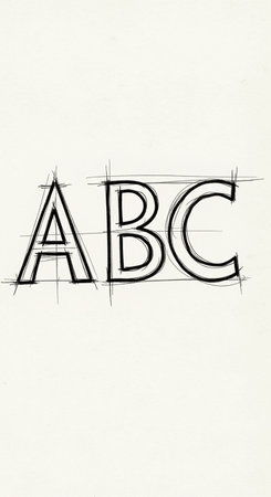 Alphabet letters written with a brush on white paper. Letter Aの写真素材