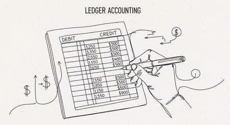 Hand drawing a chart. Vector illustration of a hand drawing a chart.の写真素材