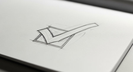 Close-up of a drawing on a notebook with a pencil.の写真素材