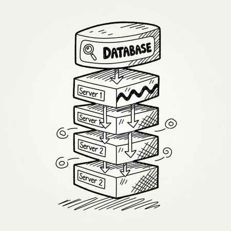 Hand drawn vector illustration of dATABASE.