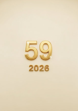 golden number 50 on a beige background. 3d illustrationの写真素材