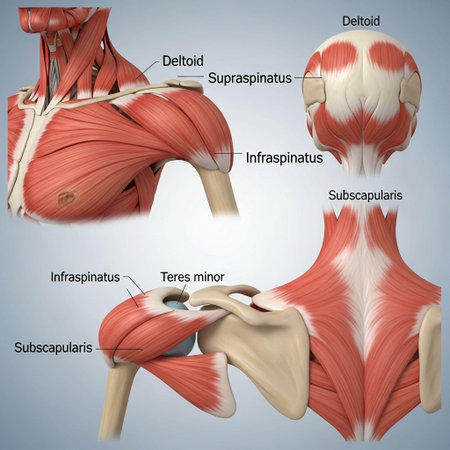 Muscular system of human body. Realistic 3D illustration.の写真素材