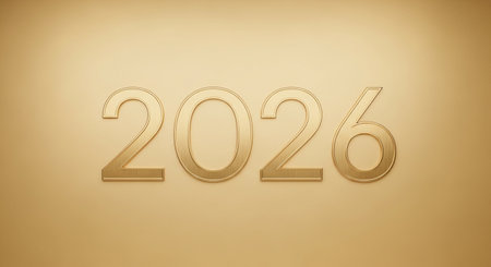 3d render, golden numbers on a brown backgroundの写真素材