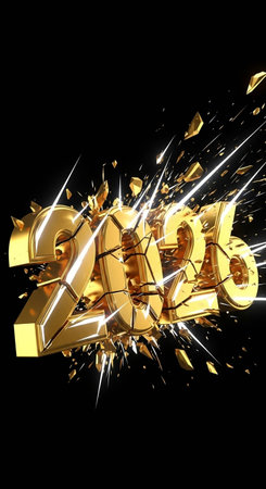 New Year Gold 3d Illustration New Year Gold Design