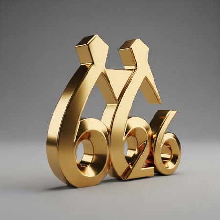 Gold Sale Discounts up to 60% off. 3D rendered Illustration.の写真素材