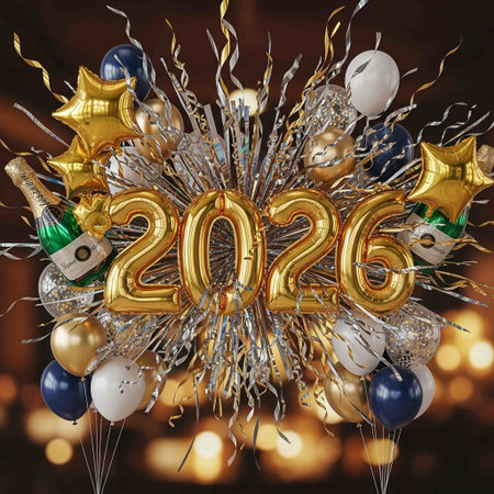 Happy New Year. 3D illustration. New Year concept.