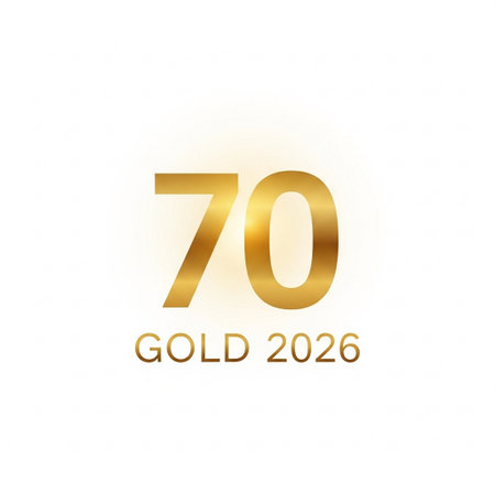 Golden number 70. Vector illustration. Design element.