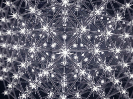 abstract background bokeh circles and stars. black and whiteの写真素材