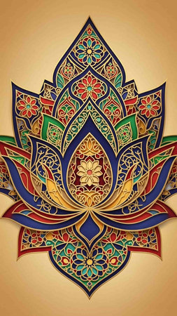 Mandala. Ethnic decorative element. Hand drawn background. Islam, Arabic, Indian, Ottoman motifs.