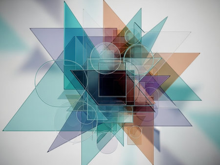 Abstract background image with geometric shapes and copyspace. 3D Renderingの写真素材