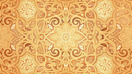 Ornamental floral pattern in oriental style. Seamless background