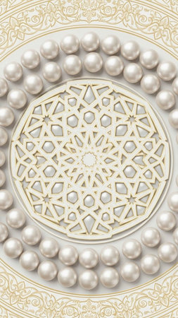 Ottoman art example of Mother of Pearl inlays from Istanbulの写真素材